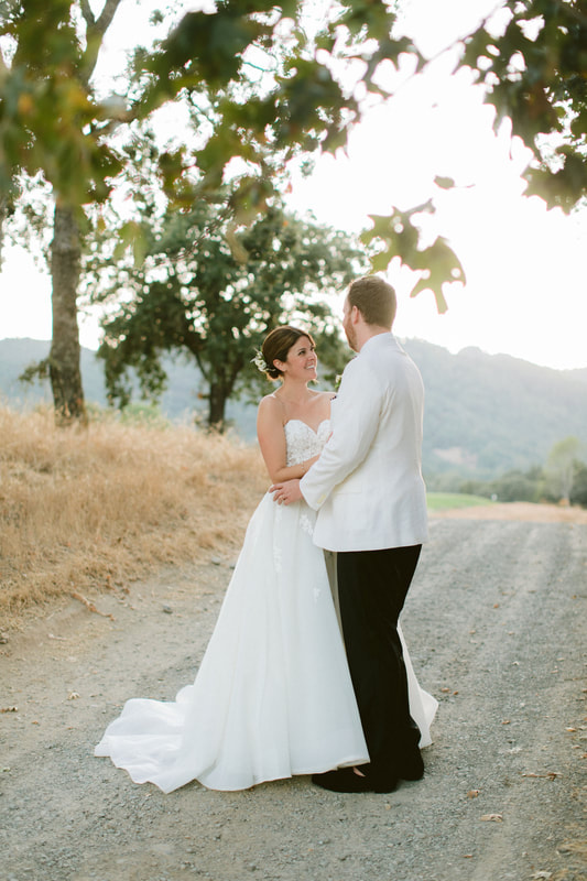 bride and groom portraits at Fairmont Sonoma Mission Inn