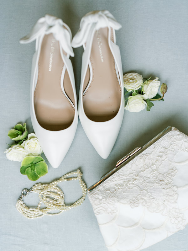 white bridal accessories 