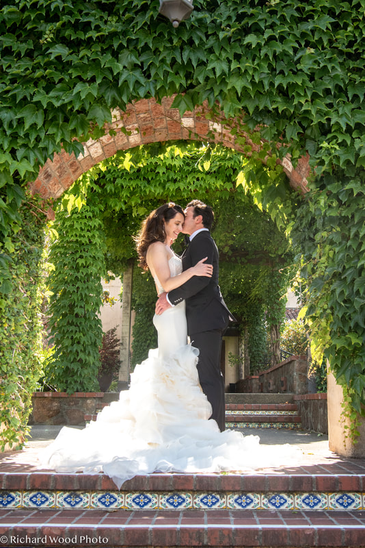 Bride and groom portraits in a Sonoma winery