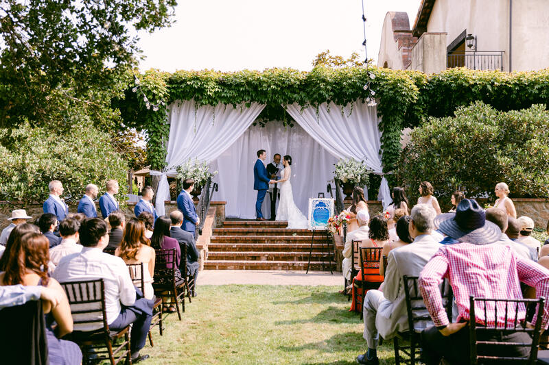 intimate wedding ceremony at Sonoma Golf in California 