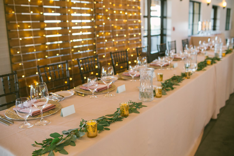 indoor wedding ceremony at Viansa Winery 